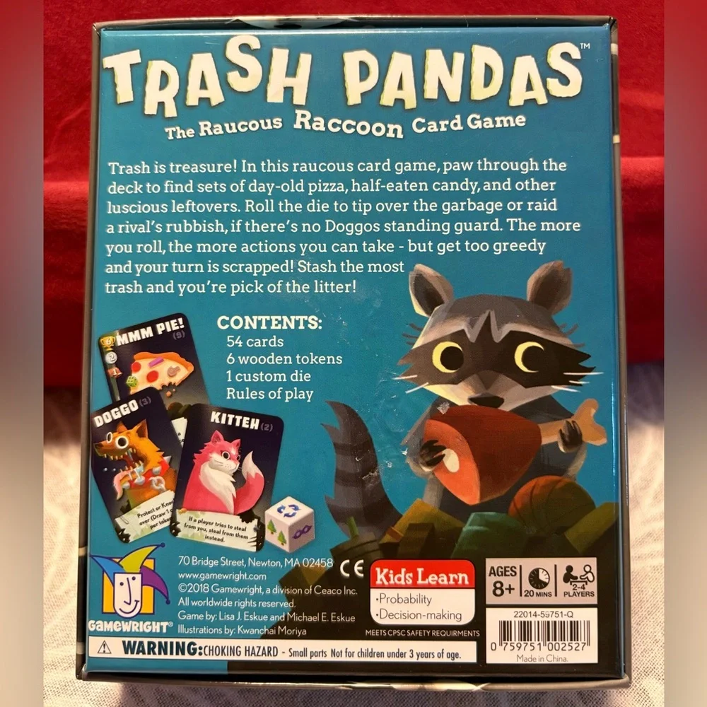 Trash Pandas Card Game - Practices Probability & Decision‎ Making - Ages 8+ EUC